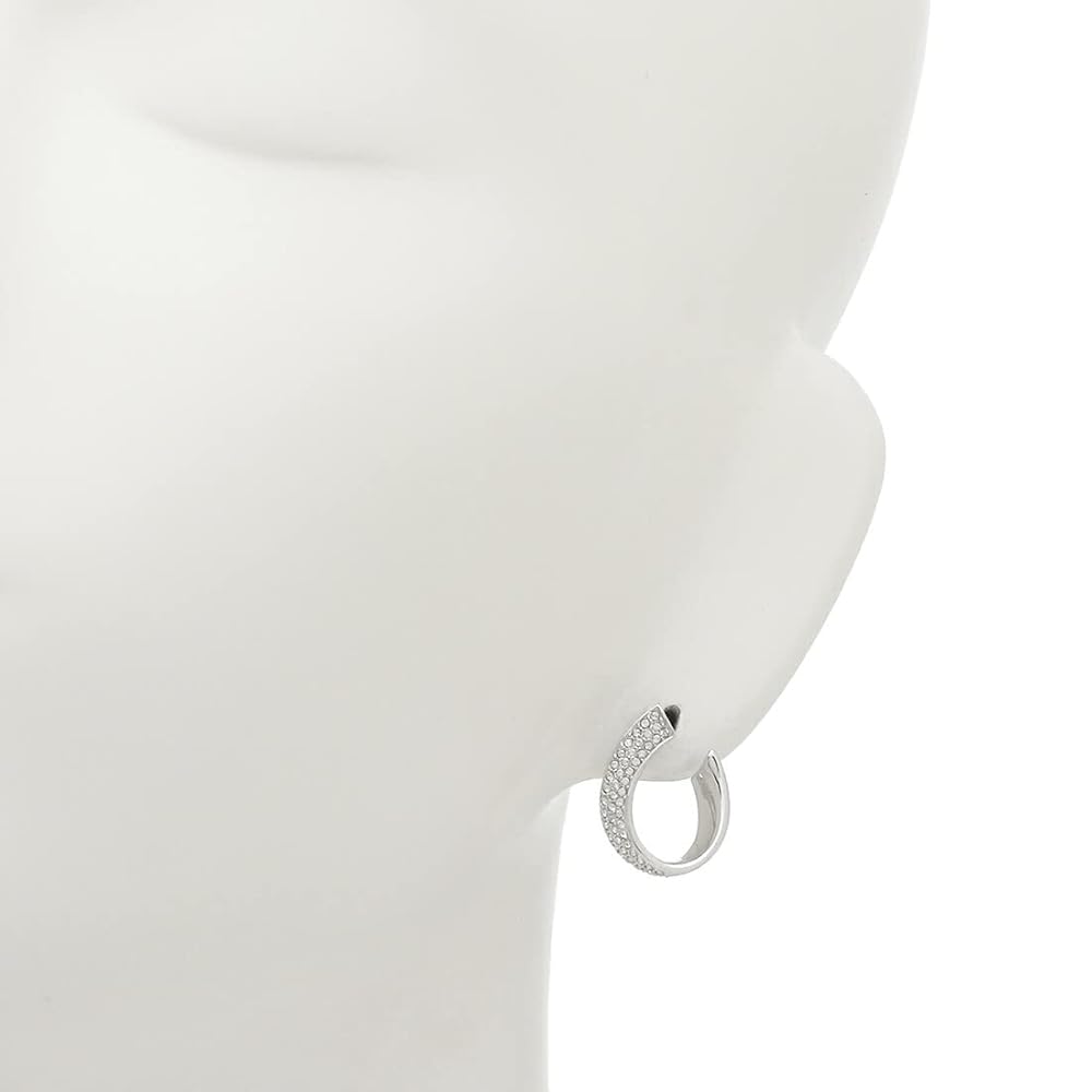 Amazon | [スワロフスキー]ピアス アクセサリー フープ シルバー